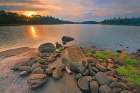 Canada-Ontario-Kenora Middle Lake at sunrise Art Print